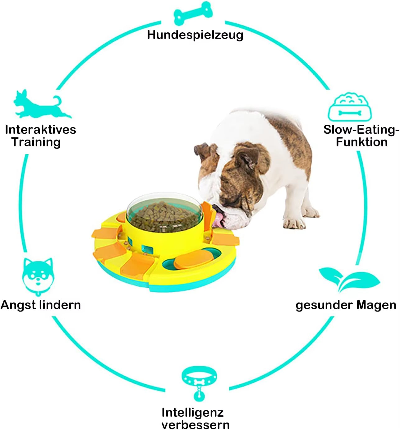 Interactive Dog Toys for Training Slow Eat Puzzle Toy Funny Feeding Dispenser Intelligence Toy Slow Feeder Aid Digestion