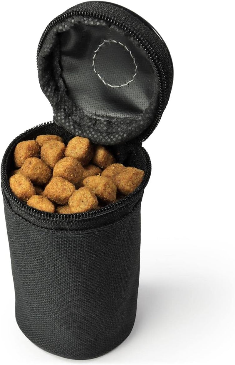 U7226 Mini Dog Treat Bag, Pocket Dog Treat Pouch, Compact Dog Training Bag Black
