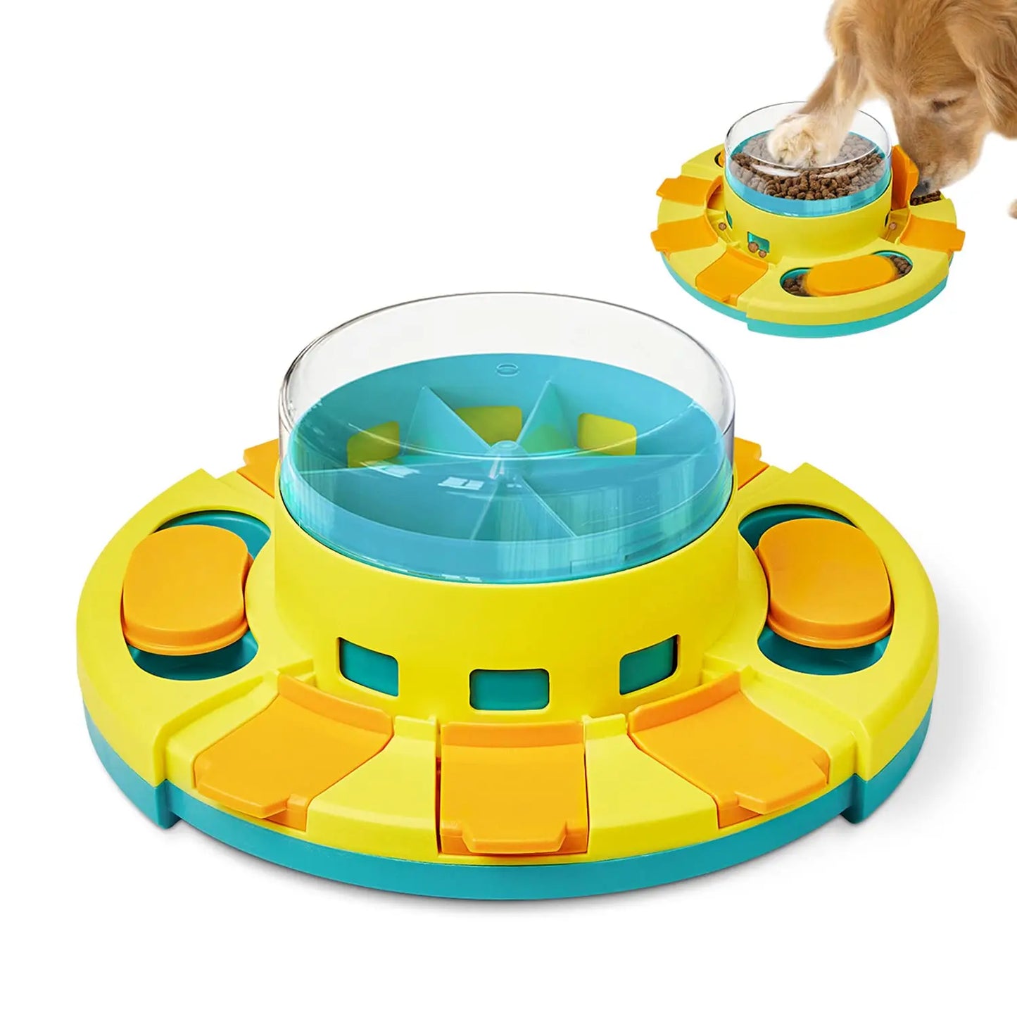 Potaroma Dog Puzzle Toy 2 Levels, Slow Feeder, Pup Food Treat Feeding Dispenser for IQ Training and Entertainment for All Breeds