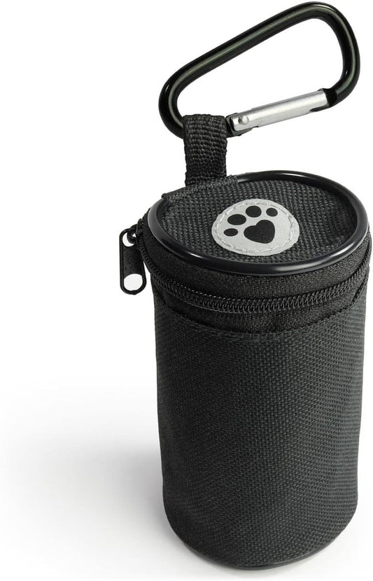 U7226 Mini Dog Treat Bag, Pocket Dog Treat Pouch, Compact Dog Training Bag Black