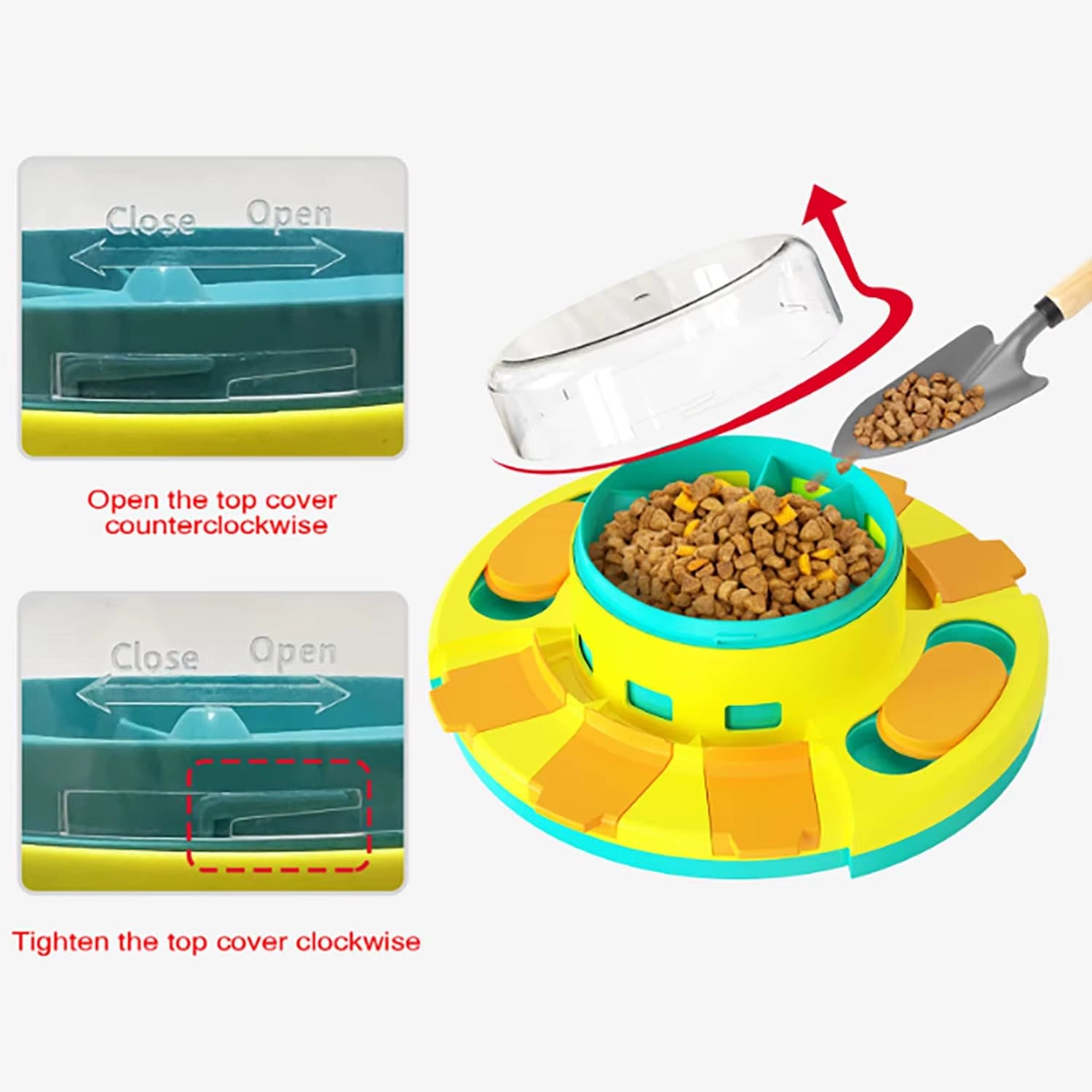 Interactive Dog Toys for Training Slow Eat Puzzle Toy Funny Feeding Dispenser Intelligence Toy Slow Feeder Aid Digestion