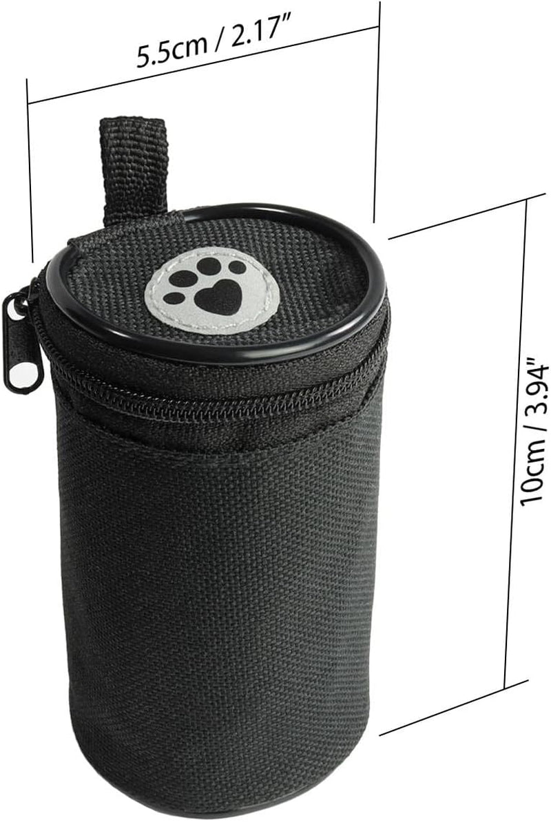 U7226 Mini Dog Treat Bag, Pocket Dog Treat Pouch, Compact Dog Training Bag Black