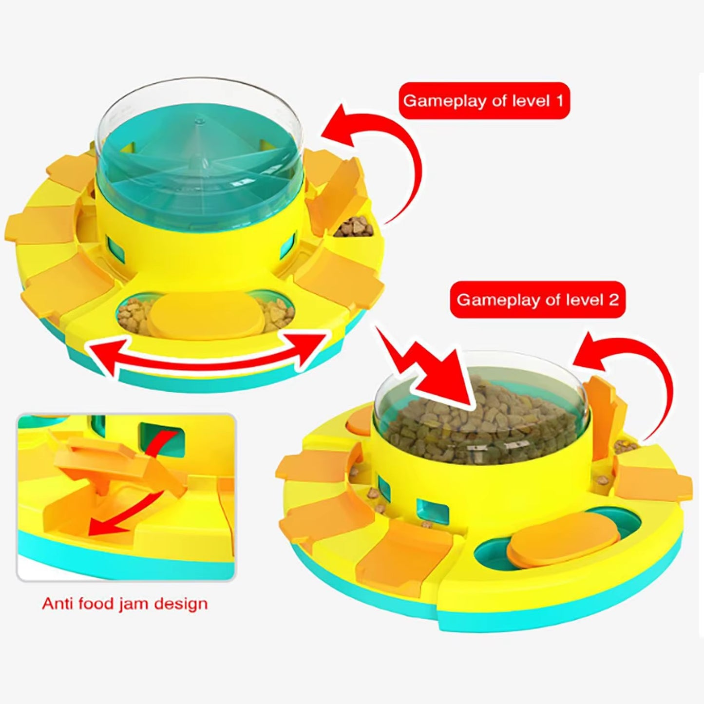 Interactive Dog Toys for Training Slow Eat Puzzle Toy Funny Feeding Dispenser Intelligence Toy Slow Feeder Aid Digestion