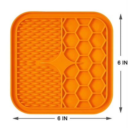 Lick Pad for Dog Cat Slower Feeder Mat for Puppy Kitten Silicone Dispenser Pet Feeding Licking Mat Bathing Distraction Pad